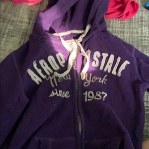 A purple hoodie